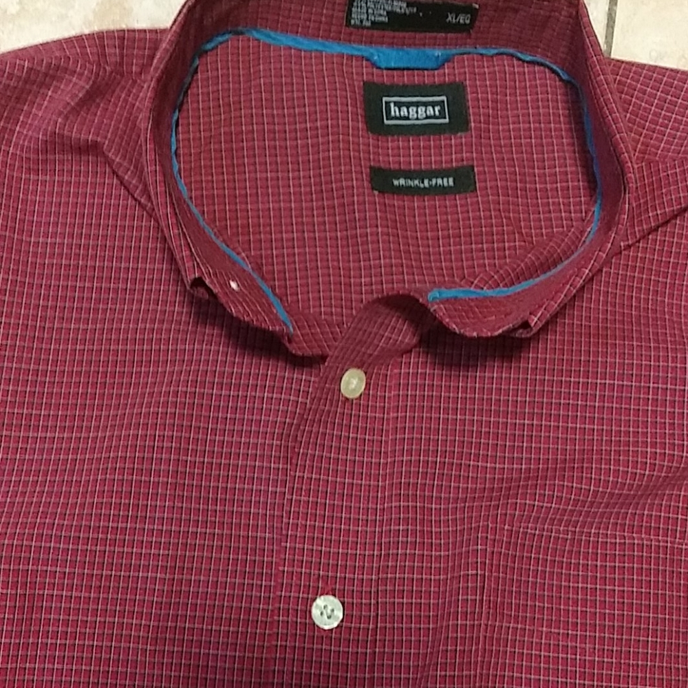 Mens red plaid xl shirt